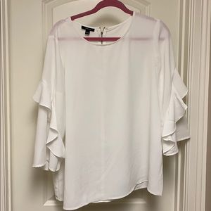 Alfani White Flowy Top